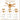 Size guide and CFM airflow specification chart for 5003 crystal ceiling fan in 52, 62, and 72 inches