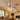 5003 Luxury Sleek Silver Crystal Chandelier Ceiling Fan with elegant wood blades inside a grand modern living room