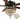 5003 Custom 52 Inch Matte Black Crystal Ceiling Fan with 5 wood blades, isolated on white background