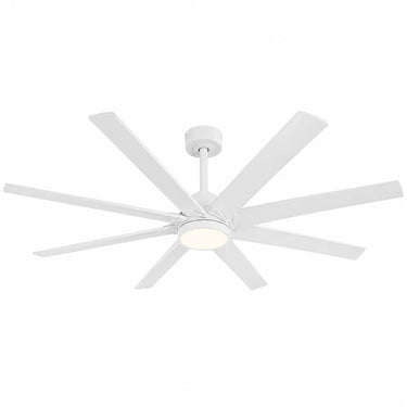 Kviflon 8223 72 inch large ceiling fan with light in white finish