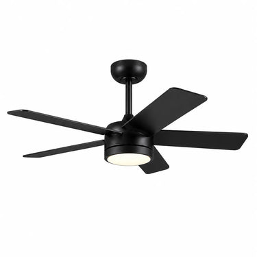 Kviflon 8228 46 inch flush mount ceiling fan with light in black finish