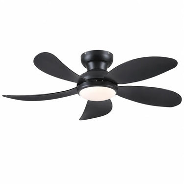 Kviflon 8239 42 inch black low profile ceiling fan with dimmable LED light