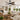 Kviflon 8242 tropical palm leaf ceiling fan installed in a living room