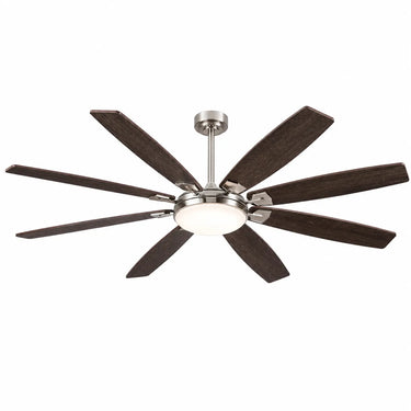 Kviflon 8889 72 inch industrial ceiling fan with light in silver finish