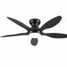 Black Kviflon 8901 46 inch ceiling fan with light modern flush mount 5 blade DC motor ceiling fan