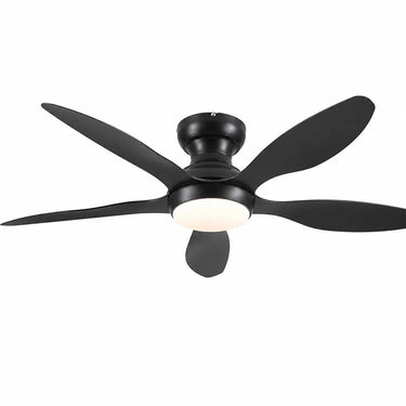 Black Kviflon 8901 46 inch ceiling fan with light modern flush mount 5 blade DC motor ceiling fan