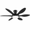 Kviflon 8912 51 inch standard LED flush mount ceiling fan with light in black finish