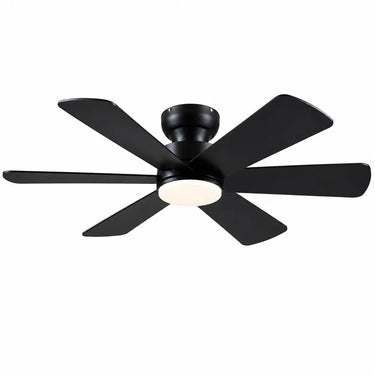 Kviflon B8503 46 inch flush mount ceiling fan with light in black finish