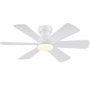 Kviflon B8503 46 inch flush mount ceiling fan with light in white finish
