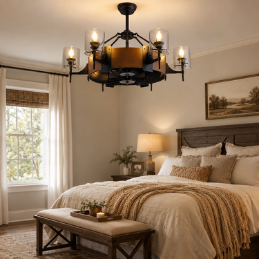 39.5" Rustic Caged Ceiling Fan — BP / Bullet Points |6038