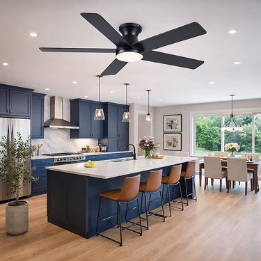 46" Wood Blade Ceiling Fan | Quiet, App & Remote Control|8245