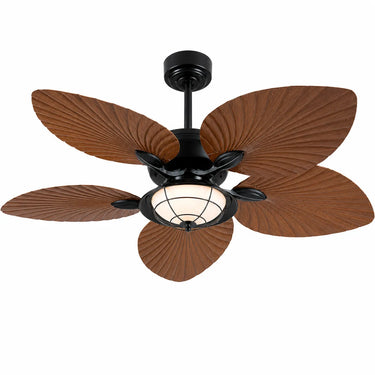 8920 leaf blade LED ceiling fan with white background
