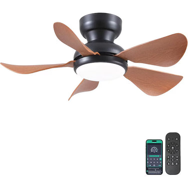 Flush Mount Smart Ceiling Fan | Quiet, App & Remote Control |8922