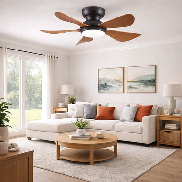 Flush Mount Smart Ceiling Fan | Quiet, App & Remote Control |8922