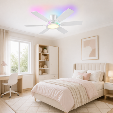 54‘’ 6-Blade RGB Ceiling Fan | Quiet, App & Remote Control |8246