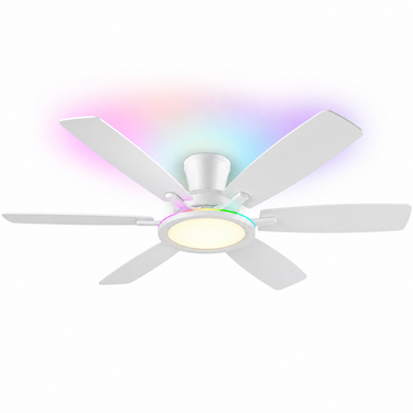 54‘’ 6-Blade RGB Ceiling Fan | Quiet, App & Remote Control |8246