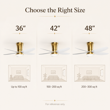 Gold Wing Blade Ceiling Fan | Quiet, App & Remote Control |6666