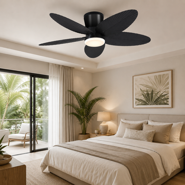46" Palm Leaf Ceiling Fan With Light | Quiet DC Motor with Remote & App |6669