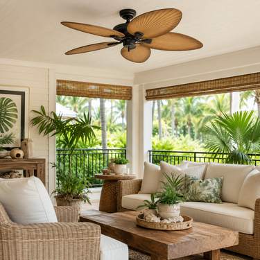 50'' Palm Leaf Ceiling Fan (no Light)