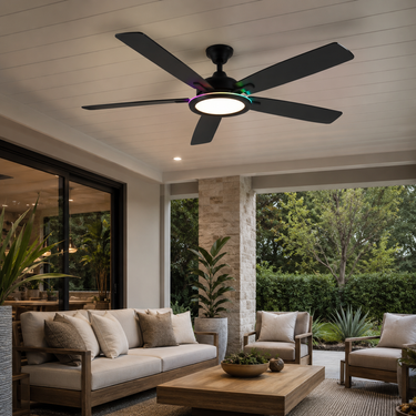 52" RGB Side Light Ceiling Fan | Ultra Quiet, App & Remote Control |B8240