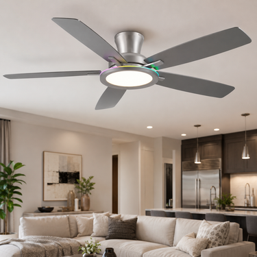 52" RGB Side Light Ceiling Fan | Ultra Quiet, App & Remote Control |B8240