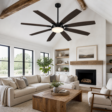 72" Industrial Ceiling Fan for Garage | Quiet, Remote Control|8889