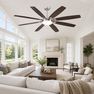 72" Industrial Ceiling Fan for Garage | Quiet, Remote Control|8889