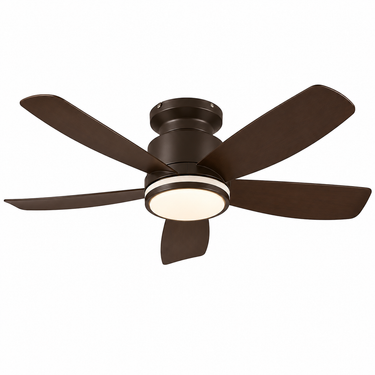 41“ Curved Blade Ceiling Fan with Side Ring Light | Ultra Quiet, App & Remote Control |8233