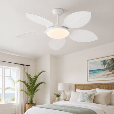 48" Vintage Palm Leaf Ceiling Fan | Quiet Motor, App & Remote Control |8916