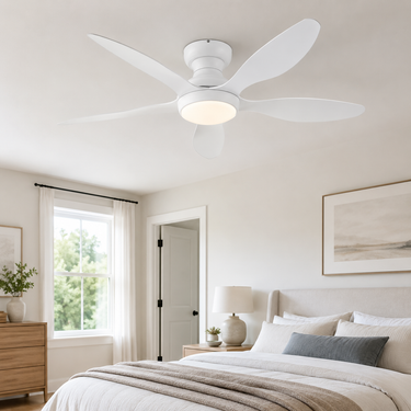 46" Flush Mount Ceiling Fan for Bedroom | Quiet, App & Remote Control |8901