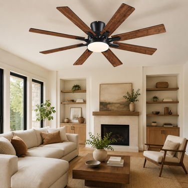 52‘’ 8-Blade Ceiling Fan for Bedroom | Quiet, App & Remote Control |B8248