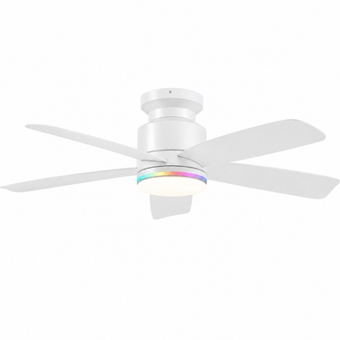 52'' RGB Ceiling Fan for Bedroom & Game Room | Quiet, App & Remote Control |8241