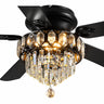 Modern Chandelier Fan with Smart APP Control, Quiet Reversible DC Motor & Dimmable Wood Double-Sided Blades (Model 8337)