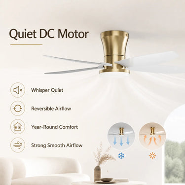 Reversible DC motor feature of Kviflon 6666 42 inch ceiling fan with light
