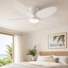 Kviflon 6669 42 inch white palm leaf ceiling fan with light in brown