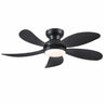 Kviflon 8239 42 inch black low profile ceiling fan with dimmable LED light