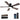 Kviflon 8311 52 inch standard LED flush mount ceiling fan with light in brown finish