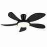 Kviflon 8907 48 inch standard LED flush mount ceiling fan with light in black finish