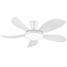 Kviflon 8907 48 inch standard LED flush mount ceiling fan with light in white finish