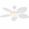 Kviflon 8916 48 inch vintage palm leaf ceiling fan with light in white finish