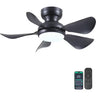 Kviflon 8922 standard LED low profile ceiling fan with light in black finish