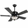 Kviflon A5013 52 inch ceiling fan with light and glass shade