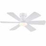 Kviflon B8503 46 inch flush mount ceiling fan with light in white finish