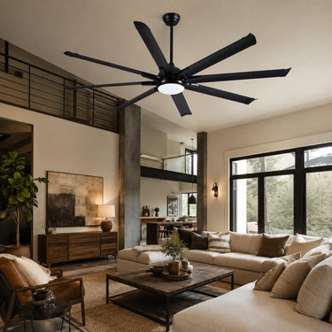 100“ Industrial Ceiling Fan with Light Large Indoor Outdoor|9001