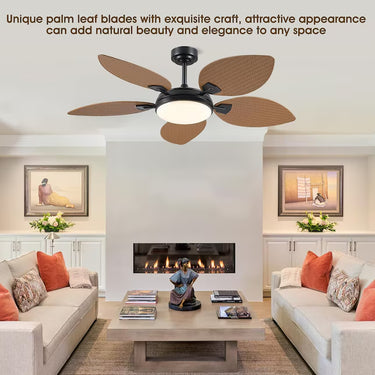 Detailed view of the extra large high brightness LED panel and translucent lampshade on the ceiling fan.